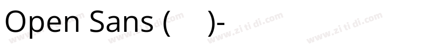 Open Sans (正文)字体转换